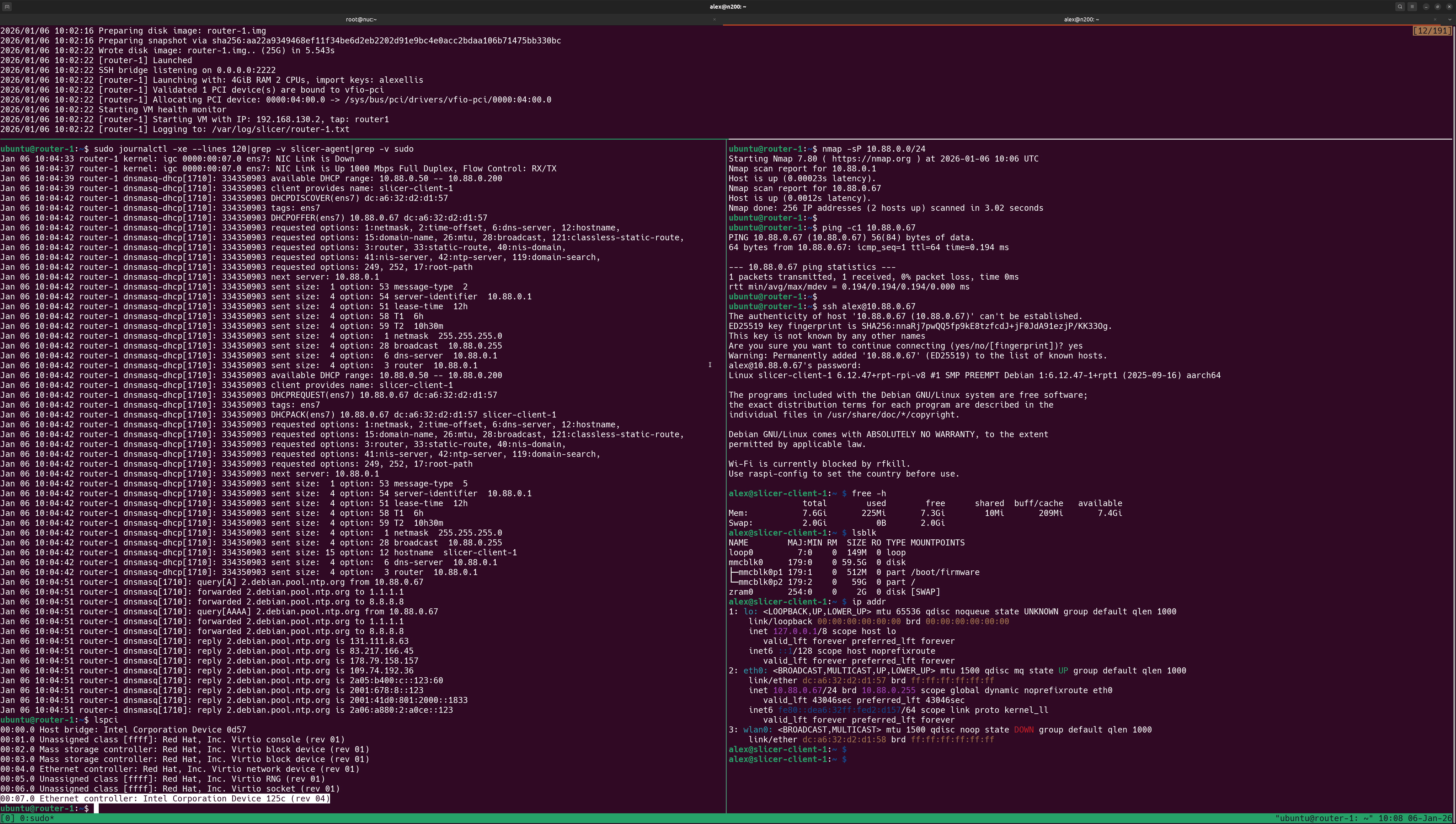 Raspberry Pi connected to the N100
